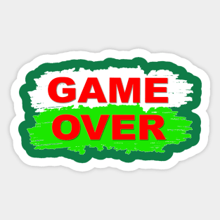 GAME-OVER,-RED,-GREEN Sticker